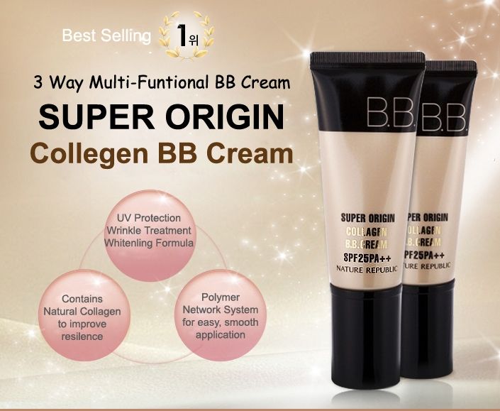 Nature Republic Super Origin Collagen BB Cream SPF25PA++ 45gr | EBay